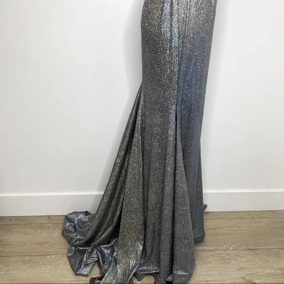 Mac Duggal mermaid gown ball gown prom homecoming formal maxi 4 iridescent - Picture 6 of 14